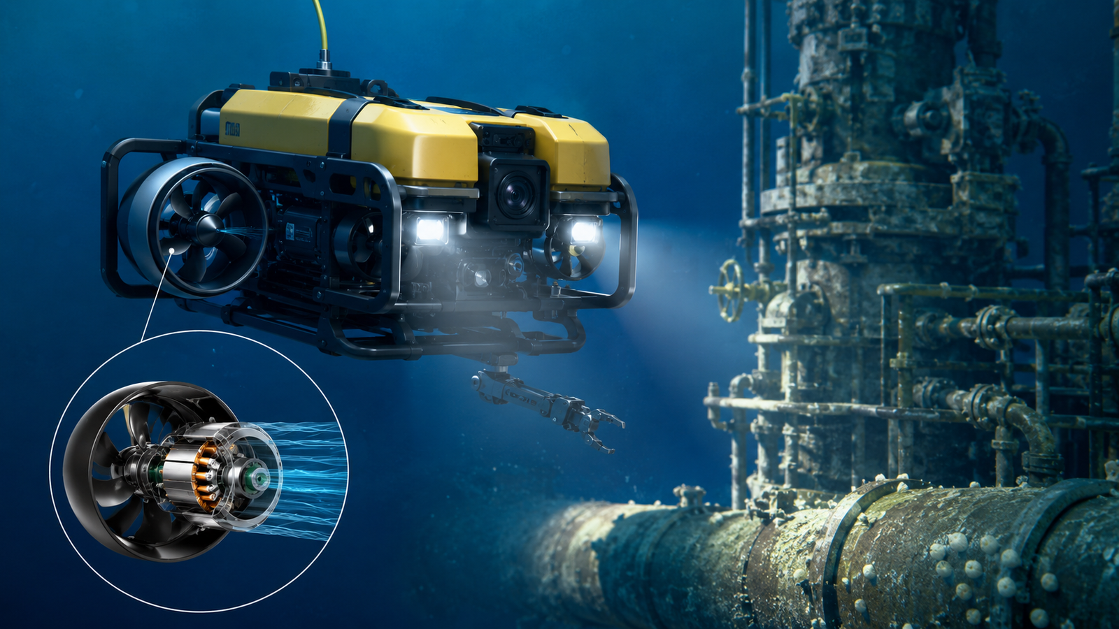underwater ROV thruster motor for marine robot applications
